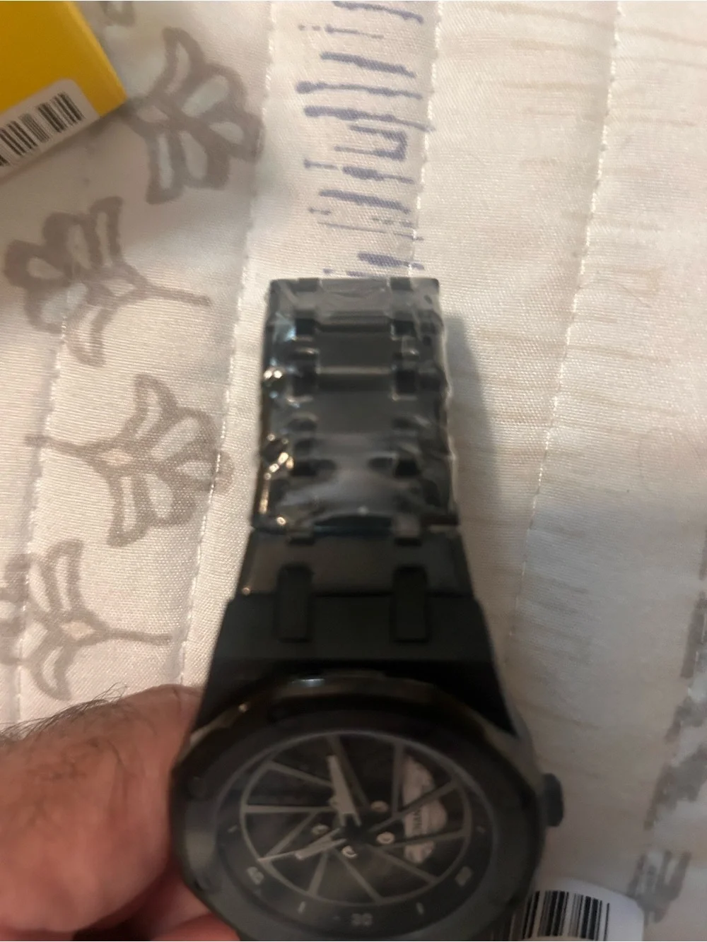 Invicta Black Men's Skeleton Dial Watch